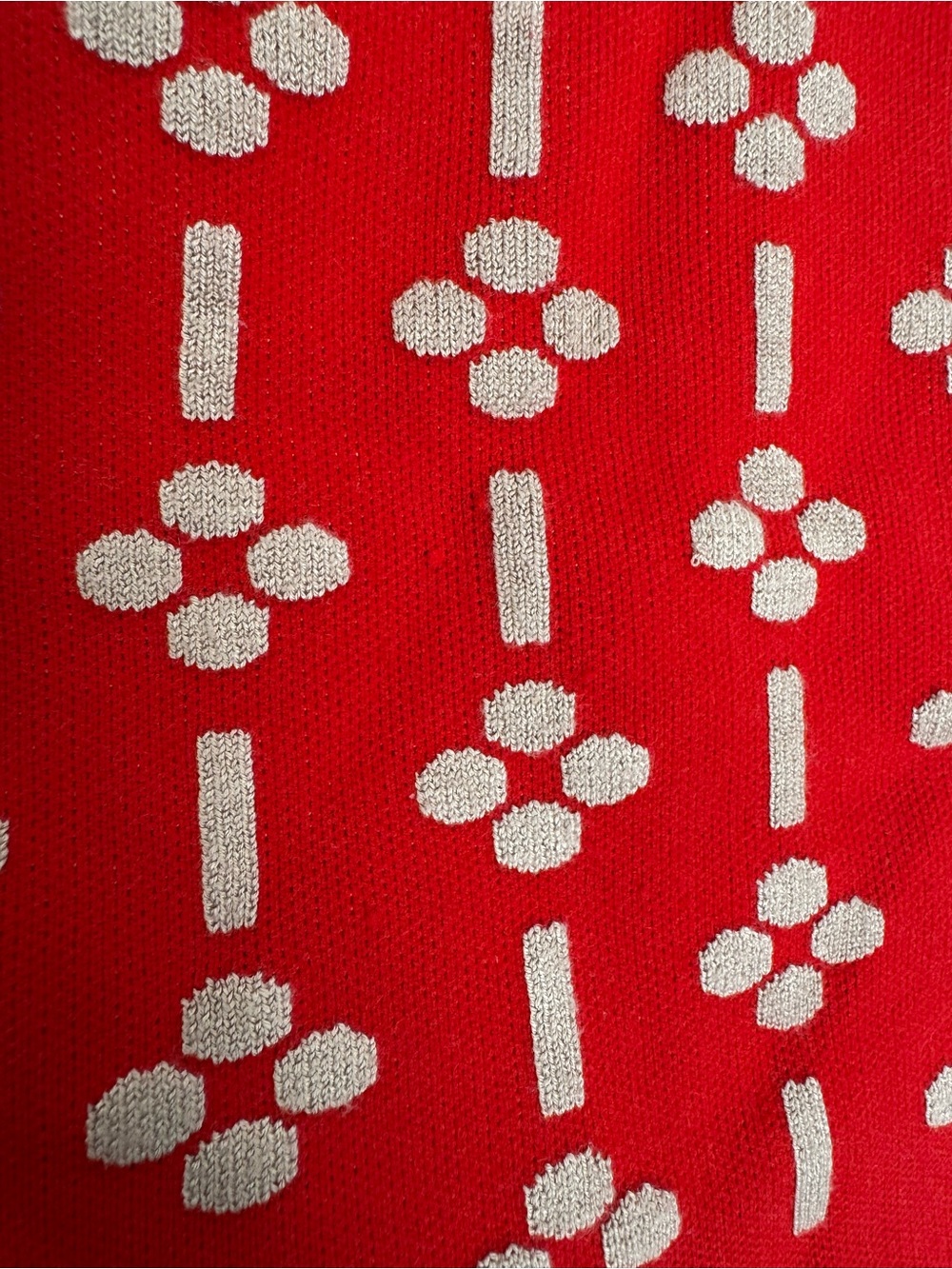 Anthropologie Maeve Quant Mini Skirt Red Cream XL Soft pockets 60’s Vibe Print - Picture 9 of 11